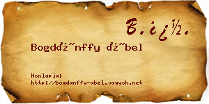 Bogdánffy Ábel névjegykártya