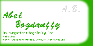 abel bogdanffy business card